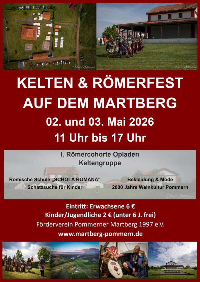 Kelten und Römerfest 2026 auf dem Martberg Pommern